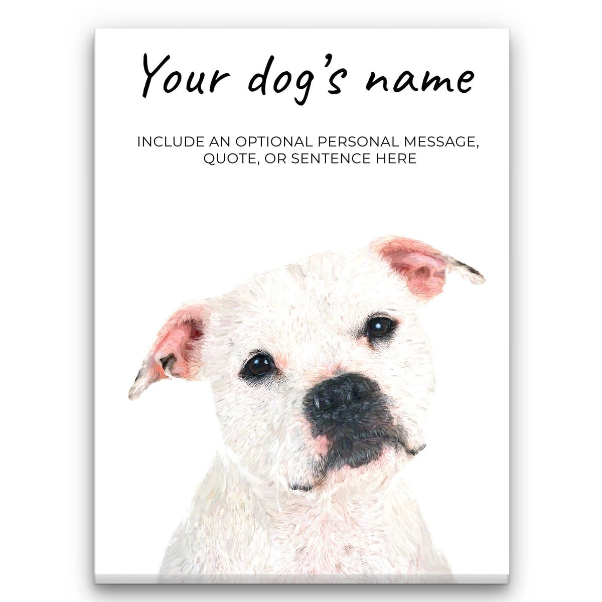 American Staffordshire terrier personalised canvas print - Peeping In Collection - Pre-stretched wall art ready to hang 3 American Staffordshire terrier personalised canvas print - Peeping In Collection - Pre-stretched wall art ready to hang