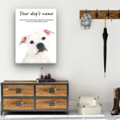 American Staffordshire terrier personalised canvas print - Peeping In Collection - Pre-stretched wall art ready to hang 11 dog paintings canvas american staffordshire terrier hall