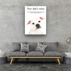 American Staffordshire terrier personalised canvas print - Peeping In Collection - Pre-stretched wall art ready to hang 12 dog paintings canvas american staffordshire terrier living room