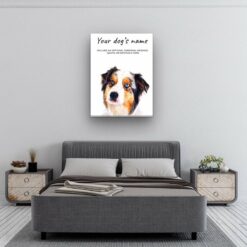 dog paintings canvas australian shepherd bedroom