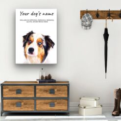 dog paintings canvas australian shepherd hall