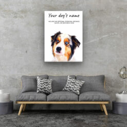dog paintings canvas australian shepherd living room