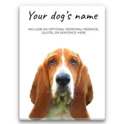 Basset Hound personalised canvas print - Peeping In Collection -  Pre-stretched wall art ready to hang