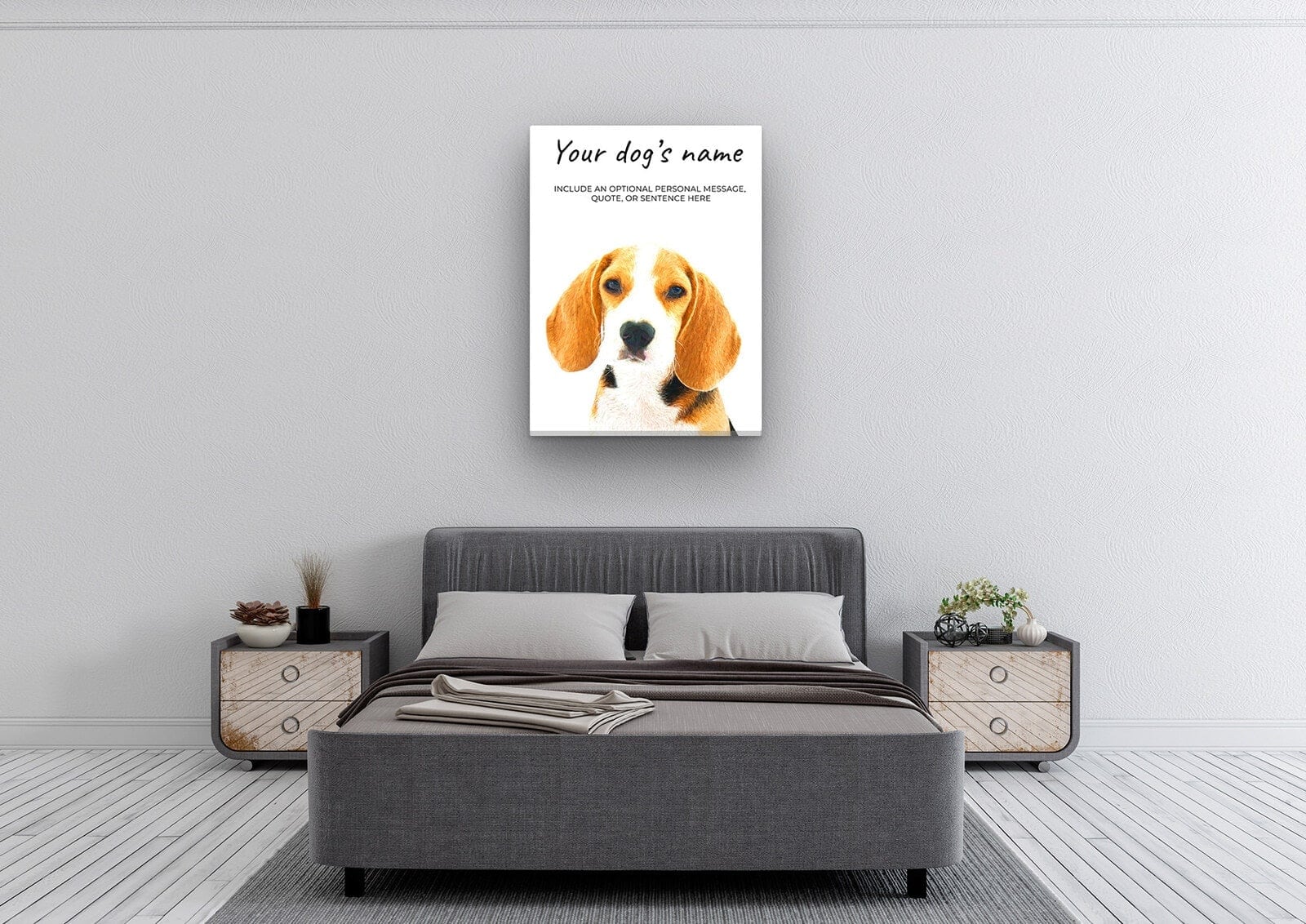 Beagle personalised canvas print - Peeping In Collection - Pre-stretched wall art ready to hang 4 Beagle personalised canvas print - Peeping In Collection - Pre-stretched wall art ready to hang - Image 2