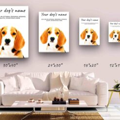 Beagle personalised canvas print - Peeping In Collection - Pre-stretched wall art ready to hang 10 Beagle personalised canvas print - Peeping In Collection - Pre-stretched wall art ready to hang - Image 3