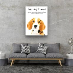 Beagle personalised canvas print - Peeping In Collection - Pre-stretched wall art ready to hang 12 Beagle personalised canvas print - Peeping In Collection - Pre-stretched wall art ready to hang - Image 5