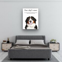Bernese Mountain Dog personalised canvas print - Peeping In Collection - Pre-stretched wall art ready to hang 9 dog paintings canvas bernese mountain dog bedroom