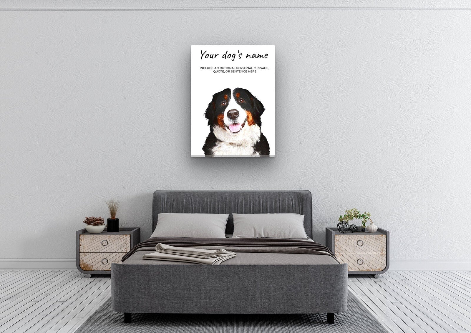Bernese Mountain Dog personalised canvas print - Peeping In Collection - Pre-stretched wall art ready to hang 4 Bernese Mountain Dog personalised canvas print - Peeping In Collection - Pre-stretched wall art ready to hang - Image 2