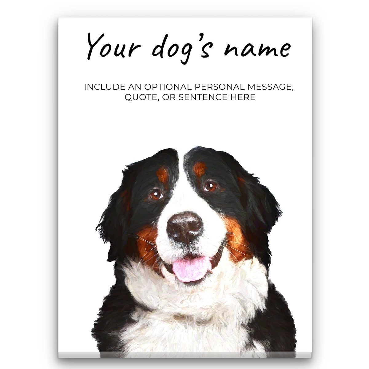 Bernese Mountain Dog personalised canvas print - Peeping In Collection - Pre-stretched wall art ready to hang 3 Bernese Mountain Dog personalised canvas print - Peeping In Collection - Pre-stretched wall art ready to hang