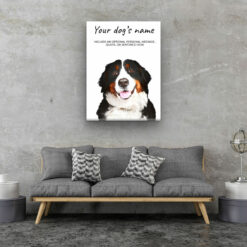 Bernese Mountain Dog personalised canvas print - Peeping In Collection - Pre-stretched wall art ready to hang 12 dog paintings canvas bernese mountain dog living room