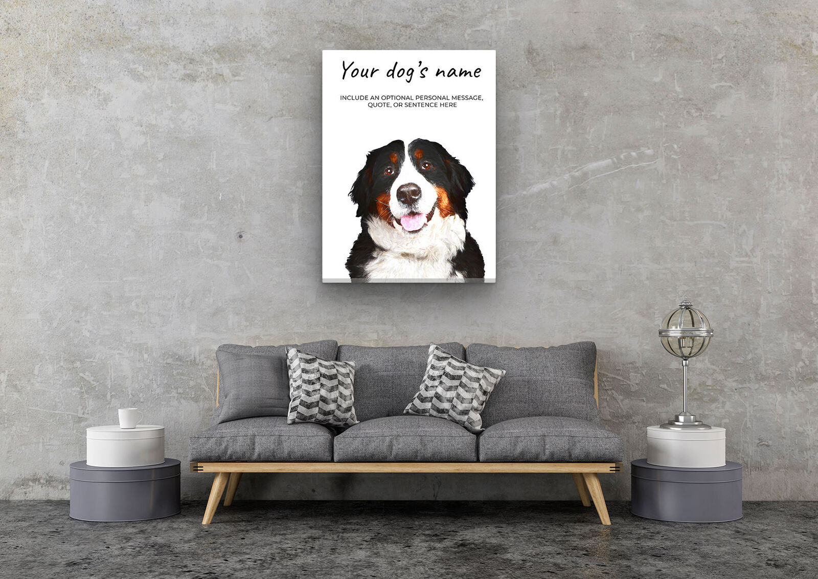 Bernese Mountain Dog personalised canvas print - Peeping In Collection - Pre-stretched wall art ready to hang 7 Bernese Mountain Dog personalised canvas print - Peeping In Collection - Pre-stretched wall art ready to hang - Image 5
