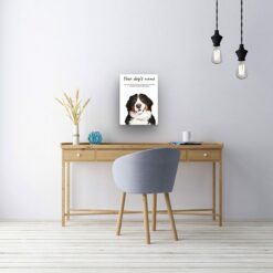 Bernese Mountain Dog personalised canvas print - Peeping In Collection - Pre-stretched wall art ready to hang 13 dog paintings canvas bernese mountain dog office