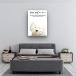 Bichon Frise personalised canvas print - Peeping In Collection - Pre-stretched wall art ready to hang 9 dog paintings canvas bichon frise bedroom