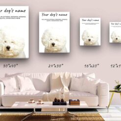 Bichon Frise personalised canvas print - Peeping In Collection - Pre-stretched wall art ready to hang 10 dog paintings canvas bichon frise canvas size comparison
