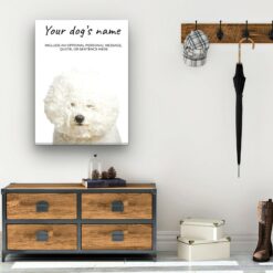 Bichon Frise personalised canvas print - Peeping In Collection - Pre-stretched wall art ready to hang 11 dog paintings canvas bichon frise hall