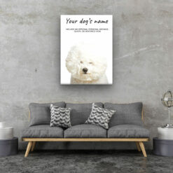 Bichon Frise personalised canvas print - Peeping In Collection - Pre-stretched wall art ready to hang 12 dog paintings canvas bichon frise living room