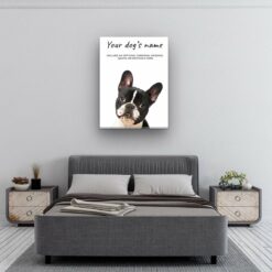 dog paintings canvas black and white french bulldog bedroom
