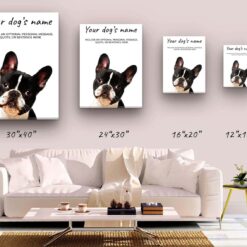 dog paintings canvas black and white french bulldog canvas size comparison