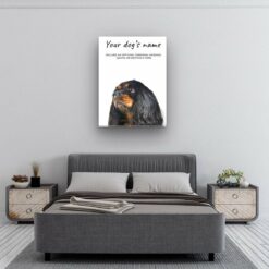 Black Cavalier King Charles Spaniel personalised canvas print - Peeping In Collection - Pre-stretched wall art ready to hang 13 dog paintings canvas black cavalier king charles bedroom