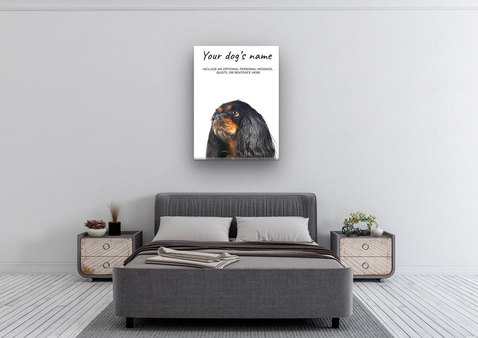 Black Cavalier King Charles Spaniel personalised canvas print - Peeping In Collection - Pre-stretched wall art ready to hang 8 Black Cavalier King Charles Spaniel personalised canvas print - Peeping In Collection - Pre-stretched wall art ready to hang - Image 6