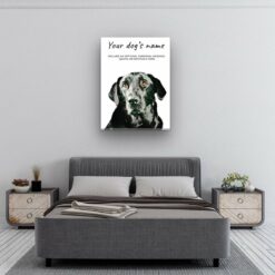 dog paintings canvas black labrador bedroom