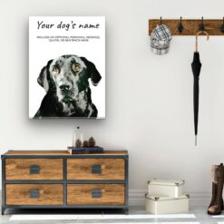 dog paintings canvas black labrador hall