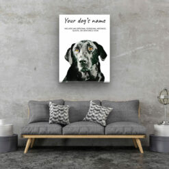 dog paintings canvas black labrador living room