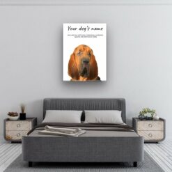 dog paintings canvas bloodhound bedroom