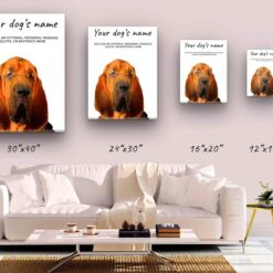 dog paintings canvas bloodhound canvas size comparison