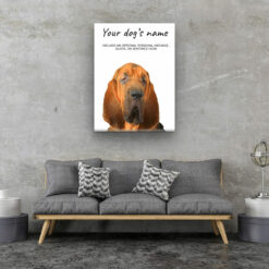 dog paintings canvas bloodhound living room
