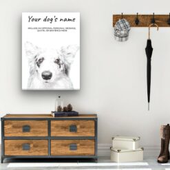 Border Collie personalised canvas print - Peeping In Collection - Pre-stretched wall art ready to hang 11 dog paintings canvas border collie hall