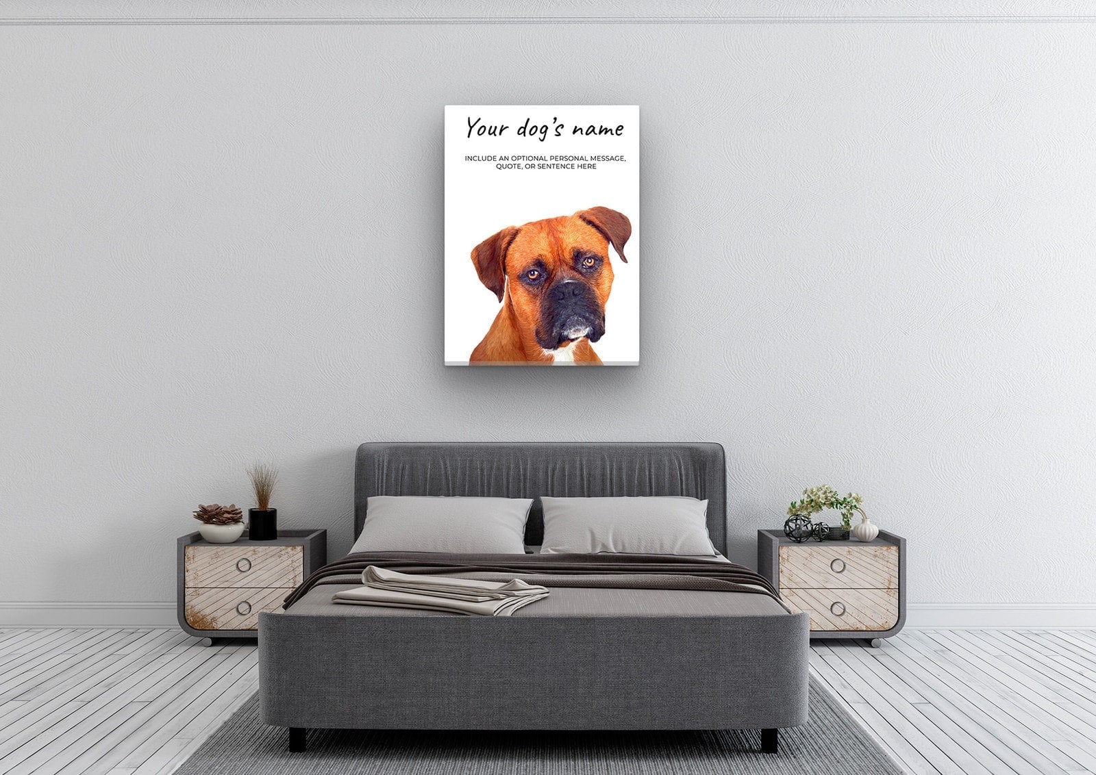 Boxer personalised canvas print - Peeping In Collection - Pre-stretched wall art ready to hang 4 Boxer personalised canvas print - Peeping In Collection - Pre-stretched wall art ready to hang - Image 2