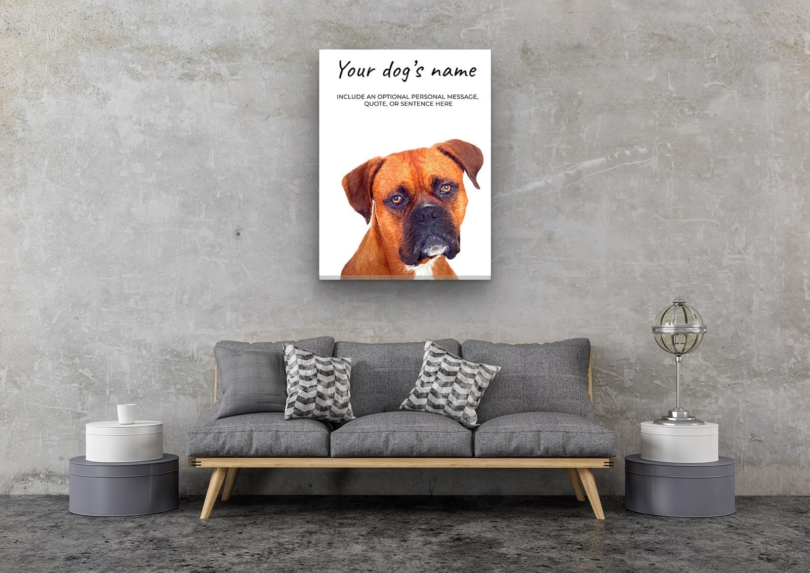 Boxer personalised canvas print - Peeping In Collection - Pre-stretched wall art ready to hang 7 Boxer personalised canvas print - Peeping In Collection - Pre-stretched wall art ready to hang - Image 5