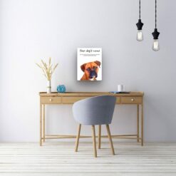 Boxer personalised canvas print - Peeping In Collection - Pre-stretched wall art ready to hang 13 dog paintings canvas boxer office