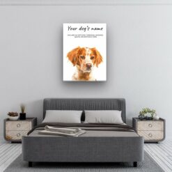 Brittany personalised canvas print - Peeping In Collection - Pre-stretched wall art ready to hang 9 dog paintings canvas brittany bedroom