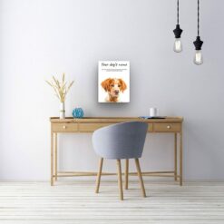 Brittany personalised canvas print - Peeping In Collection - Pre-stretched wall art ready to hang 13 dog paintings canvas brittany office