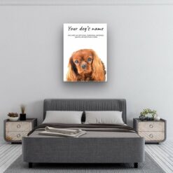 Brown Cavalier King Charles Spaniel personalised canvas print - Peeping In Collection - Pre-stretched wall art ready to hang 13 dog paintings canvas brown cavalier king charles bedroom