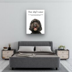 Brown Cockapoo personalised canvas print - Peeping In Collection - Pre-stretched wall art ready to hang 9 dog paintings canvas brown cockapoo bedroom