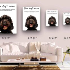 Brown Cockapoo personalised canvas print - Peeping In Collection - Pre-stretched wall art ready to hang 10 dog paintings canvas brown cockapoo canvas size comparison