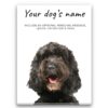 Brown Cockapoo personalised canvas print - Peeping In Collection - Pre-stretched wall art ready to hang 2 dog paintings canvas brown cockapoo front view white