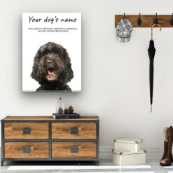 Brown Cockapoo personalised canvas print - Peeping In Collection - Pre-stretched wall art ready to hang 11 dog paintings canvas brown cockapoo hall