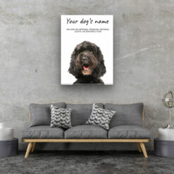 Brown Cockapoo personalised canvas print - Peeping In Collection - Pre-stretched wall art ready to hang 12 dog paintings canvas brown cockapoo living room