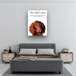 Brown Cocker Spaniel personalised canvas print - Peeping In Collection - Pre-stretched wall art ready to hang 9 dog paintings canvas brown cocker spaniel bedroom