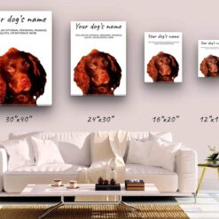 Brown Cocker Spaniel personalised canvas print - Peeping In Collection - Pre-stretched wall art ready to hang 10 dog paintings canvas brown cocker spaniel canvas size comparison