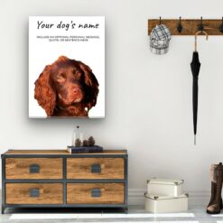 Brown Cocker Spaniel personalised canvas print - Peeping In Collection - Pre-stretched wall art ready to hang 11 dog paintings canvas brown cocker spaniel hall