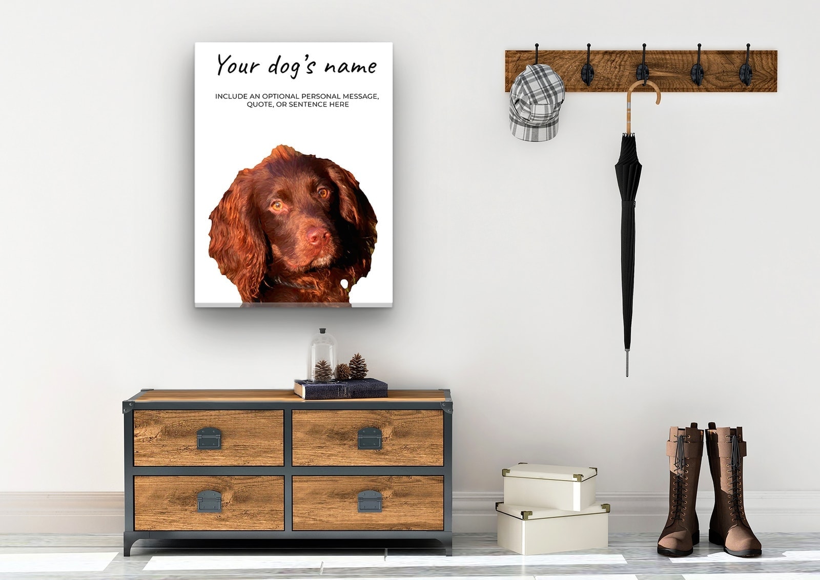 Brown Cocker Spaniel personalised canvas print - Peeping In Collection - Pre-stretched wall art ready to hang 6 Brown Cocker Spaniel personalised canvas print - Peeping In Collection - Pre-stretched wall art ready to hang - Image 4
