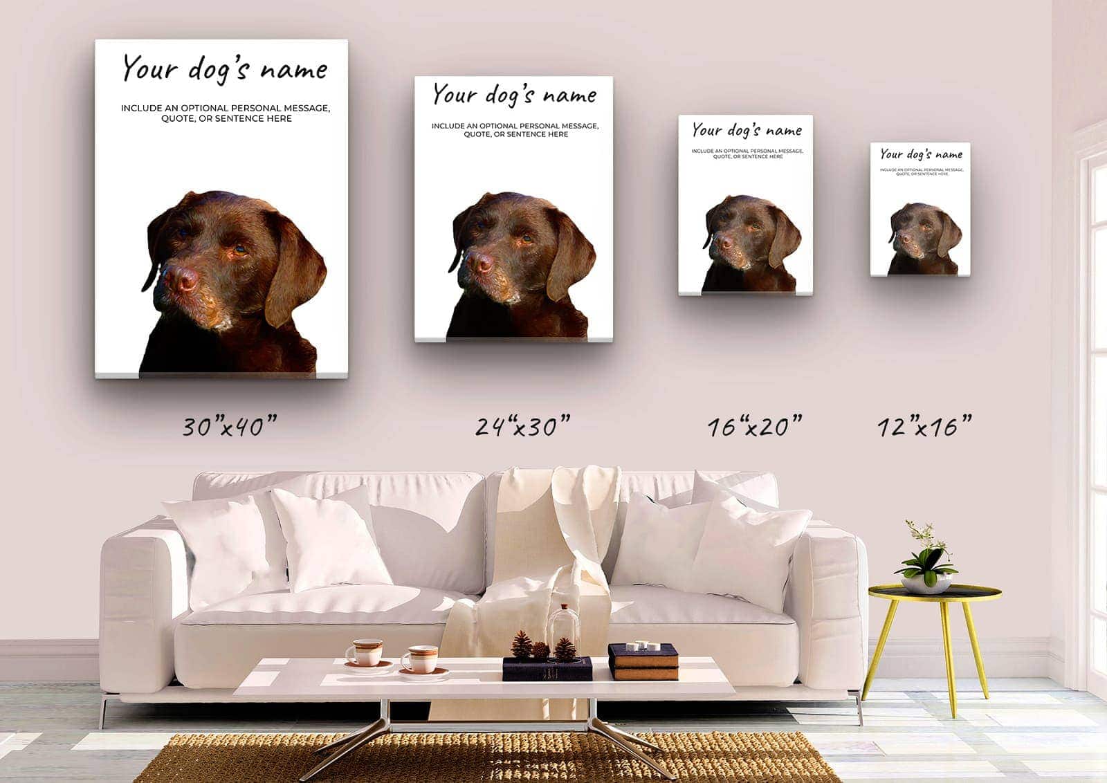 Brown Labrador personalised canvas print - Peeping In Collection - Pre-stretched wall art ready to hang 5 Brown Labrador personalised canvas print - Peeping In Collection - Pre-stretched wall art ready to hang - Image 3