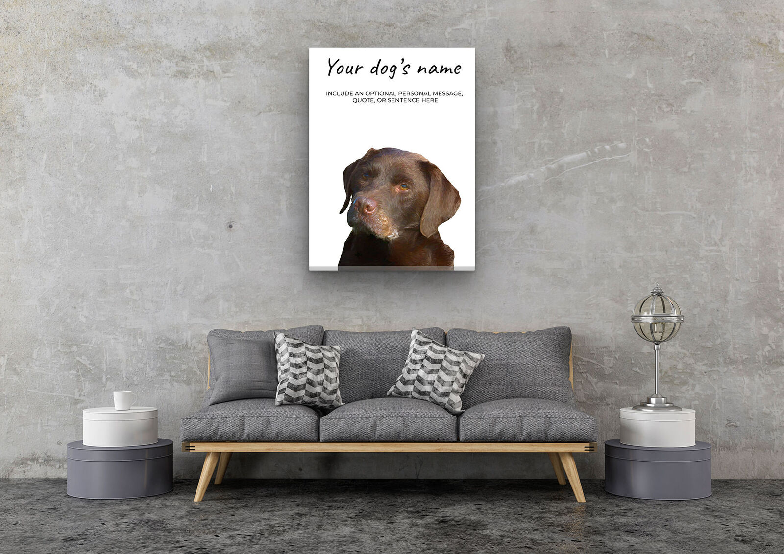 Brown Labrador personalised canvas print - Peeping In Collection - Pre-stretched wall art ready to hang 7 Brown Labrador personalised canvas print - Peeping In Collection - Pre-stretched wall art ready to hang - Image 5