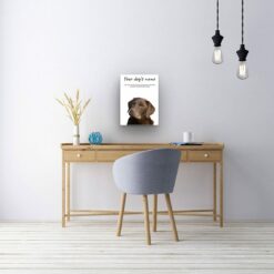 Brown Labrador personalised canvas print - Peeping In Collection - Pre-stretched wall art ready to hang 13 dog paintings canvas brown labrador office