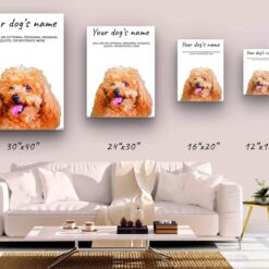dog paintings canvas brown poodle canvas size comparison